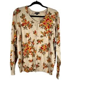 George Beige Floral Sweater - XXL/20 - New with Tags